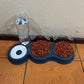 Nom Nom Time 3-in-1 Dog/Cat Food and Water Fountain Double Bowl