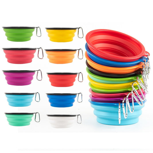 On The Gogo 12 or 34oz Silicone Collapsible Outdoor Travel Portable Water/Food Bowl