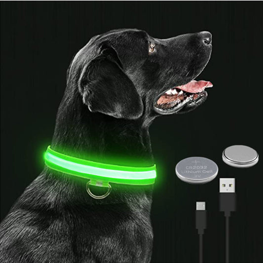 On The Gogo: Adjustable Glowing Dog Collar