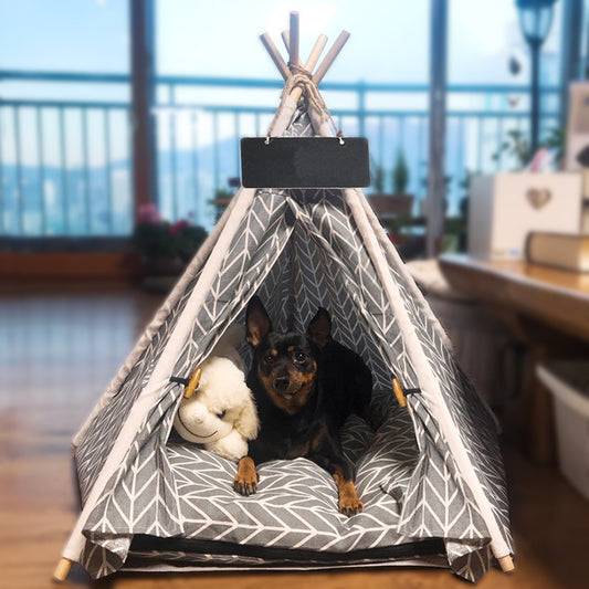 Beddy Bye Time Portable Travel, Washable Teepee Tent with Cushion Bed
